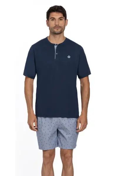 Pánské pyžamo krátké FELIX XXL Tmavě modrá