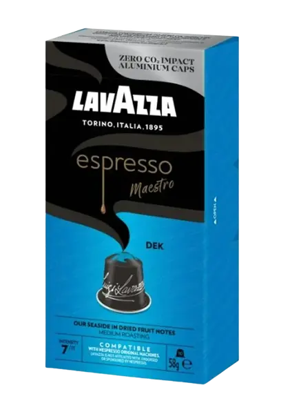 LAVAZZA Kapsle Nespresso, espresso Maestro DEK (bez kofeinu) 10 ks