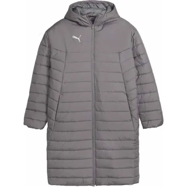 Puma TEAMFINAL BENCH JACKET Pánská zimní bunda, šedá, velikost