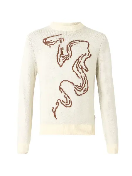 Only & Sons Sveter 'ONSHAMILTON'  krémová / čokoládová