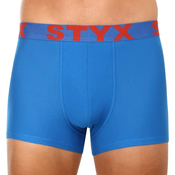 Styx Pánské boxerky sportovní guma nadrozměr modré (R1167) 3XL