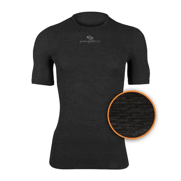 Unisex tričko Brubeck Multifunctional Base Layer s krátkým rukávem Graphite S