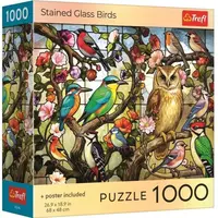 Trefl Puzzle 1000 Barevní sklenění ptáci