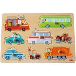 Drevené vkladacie puzzle - dopravné prostriedky