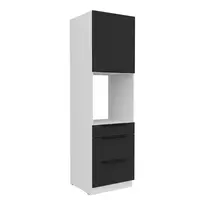 Vysoká skříňka pro vestavnou troubu Aria 60 DPS-210 3S 1F - Premium Box Barva korpusu: Bílá, Barva dvířek: BL - Black AFM