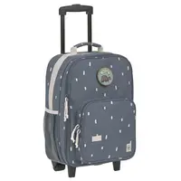 Detský kufor na kolieskach - Happy Prints midnight blue