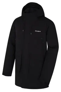 Husky  Narvik M black, L Pánsky hardshellový plnený kabát