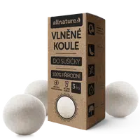 ALLNATURE Vlněné koule do sušičky 3 kusy