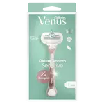 GILLETTE Venus Deluxe Smooth Sensitive  Holící strojek pro ženy + Náhradní hlavice 1 kus
