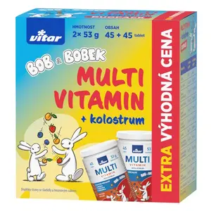 VITAR KIDS Multivitamin + kolostrum Bob a Bobek DUOPACK 2 x 45 tablet