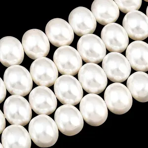 Electroplated Shell Pearl Beads Strands