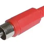 Konektor CINCH kabel plast červený