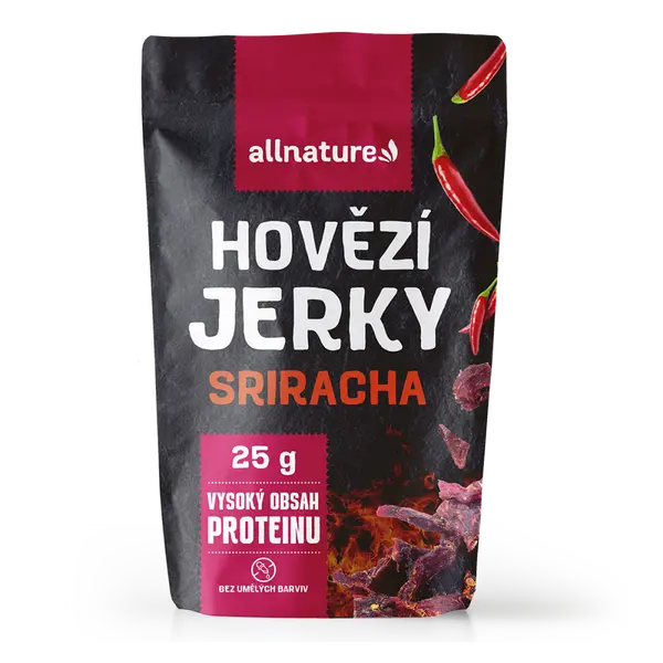 ALLNATURE BEEF Sriracha Jerky  sušené maso 25 g