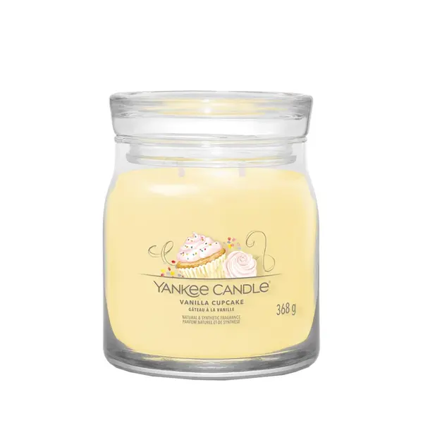 YANKEE CANDLE Signature Vonná svíčka střední 2 knoty Vanilla Cupcake 368 g