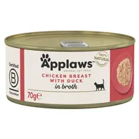 APPLAWS Kuřecí prsa s kachnou konzerva pro kočky 70 g