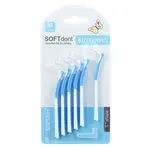 SOFTDENT Butterfly Mezizubní kartáček zahnutý M 6 kusů