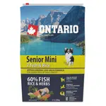 ONTARIO Senior mini fish & rice granule pro psy, Hmotnost balení (g): 6,5 kg
