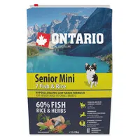 ONTARIO Senior mini fish & rice granule pro psy, Hmotnost balení (g): 6,5 kg