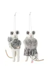Bloomingville  sada závěšků svátečních vlněných 2-pack