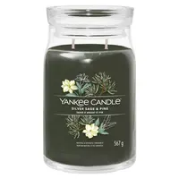 YANKEE CANDLE Signature Vonná svíčka velká 2 knoty Silver Sage & Pine 567 g