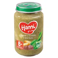 HAMI Špenát s hovězím a brambory od 8.měsíce 200 g