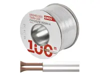 Dvojlinka nestíněná 2x1,0mm bílá EMOS S8281 100m