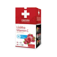 Cemio malinová lízátka s vitaminem C, 6 kusů, bez cukru