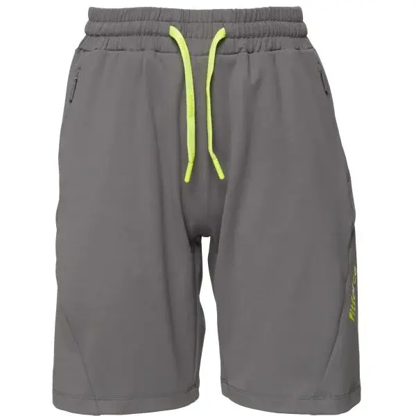 Fitforce ZENREMY Chlapecké fitness šortky, tmavě šedá, velikost 140-146