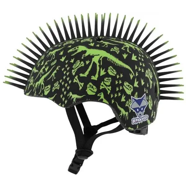 RASKULLZ T-REX BONEX Dětská cyklistická přilba, černá, velikost (48 - 52)