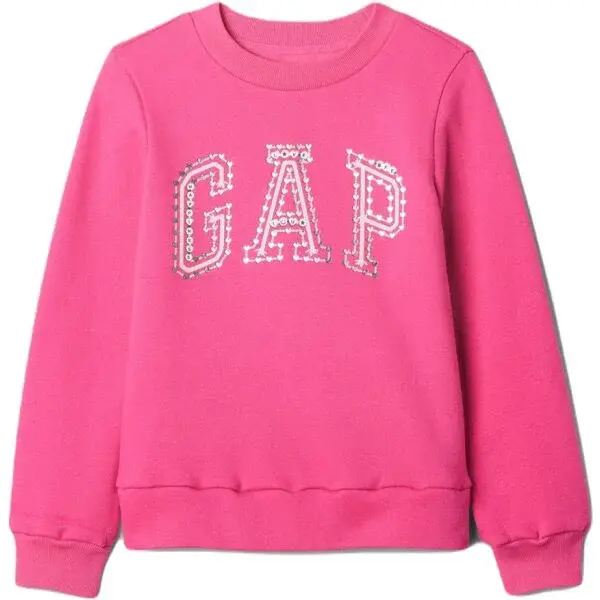 GAP V-LOGO Dívčí mikina, růžová, velikost