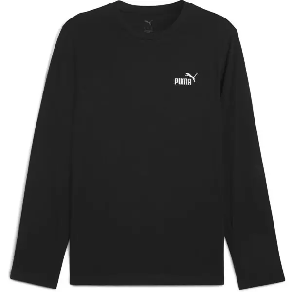 Puma ESSENTIALS NO 1 LOGO LONG SLEEVE TEE Pánské triko s dlouhým rukávem, černá, velikost