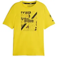 Puma BVB FOOTBALLCORE GRAPHIC TEE Pánské tričko, žlutá, velikost