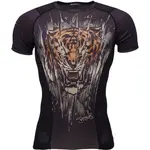 Venum TIGER SHORT SLEEVE RASHGUARD Pánské triko, černá, velikost