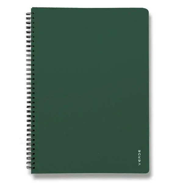 Kroužkový blok Verde Karton P+P A4, linkovaný, 60 listů - zelený