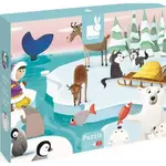 Janod Puzzle dotykové Život na ledu s texturou 20 ks senzorické