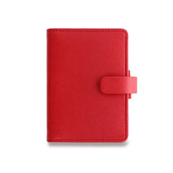 Mini diář Filofax Saffiano A8 červený