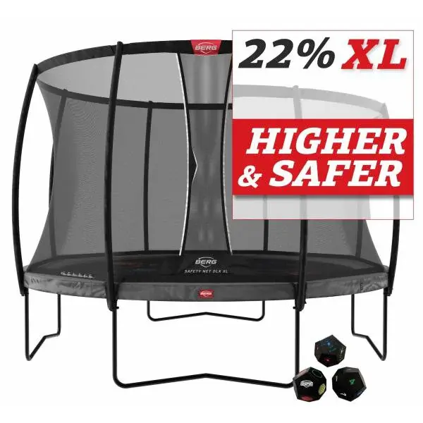 BERG Champion 430 Grey Levels + ochranná síť Deluxe DLX XL