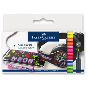 Popisovač Faber-Castell Neon sada 6 ks