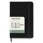 Diář Moleskine 2026 - tvrdé desky S, týdenní, vertikální, černý