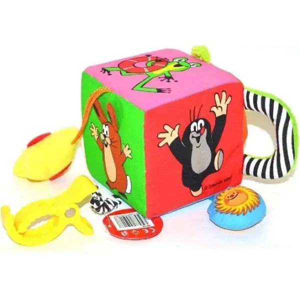 Textilní multi kostka Krtek