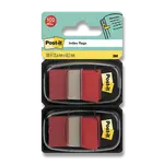 Samolepicí popisovatelné záložky 3M Post-it, 2 x 50 záložek - červené