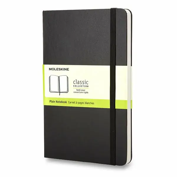 Zápisník Moleskine - tvrdé desky, L, čistý - černý