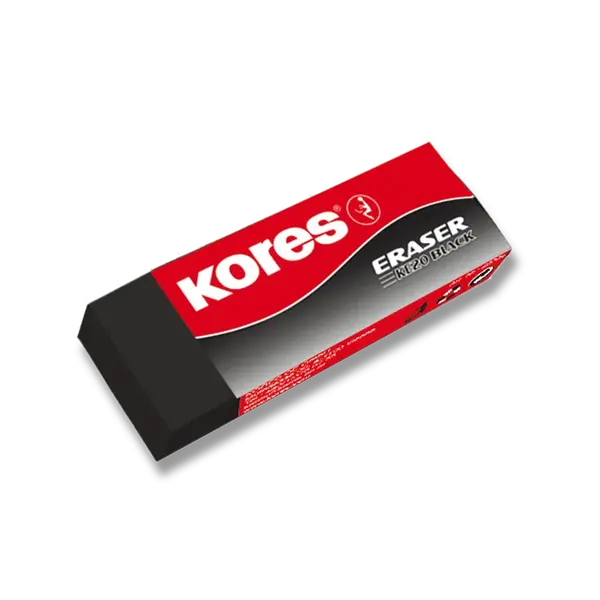Pryž Kores Eraser Black 20 - na tužku