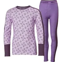 Helly Hansen GRAPHIC LIFA MERINO Juniorský funkční set, fialová, velikost 16Y