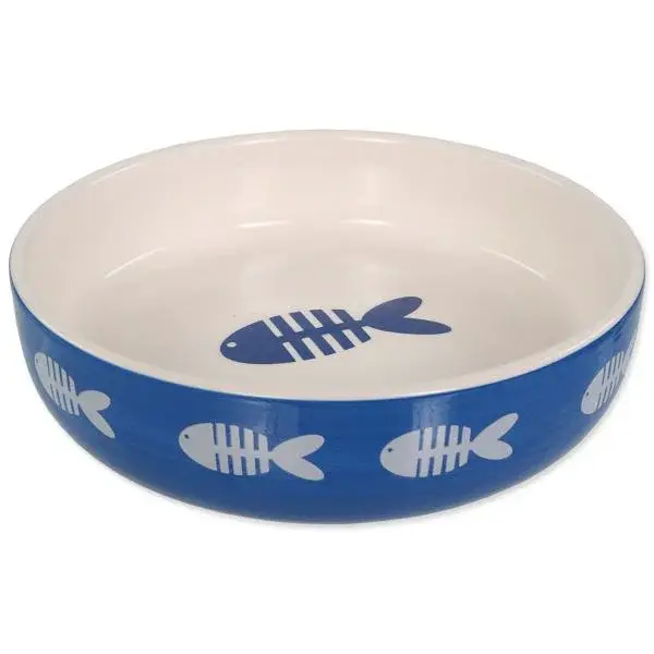 Miska Magic Cat keramický potisk ryba modrá 13x4cm 260ml