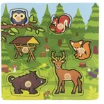 Vkládačka dřevěná Moje první zvířátka lesní 6 ks