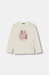 Dětské bavlněné tričko s dlouhým rukávem United Colors of Benetton