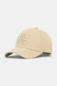 Bavlněná baseballová čepice HUGO Jude-Stacked