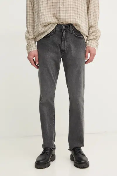 Džíny Levi's 502 TAPER pánské, šedá barva