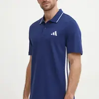 Bavlněné polo tričko adidas Essentials tmavomodrá barva, JE6382